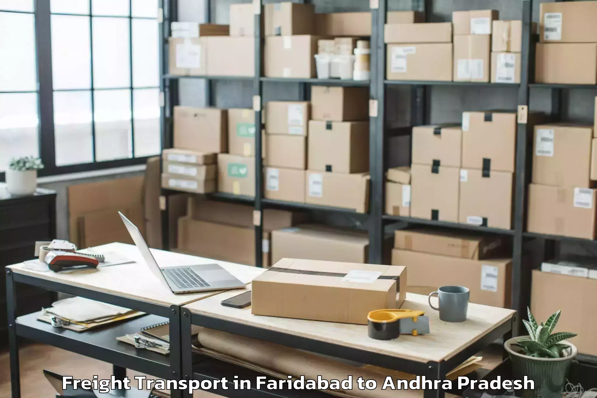 Efficient Faridabad to Kruthivennu Freight Transport